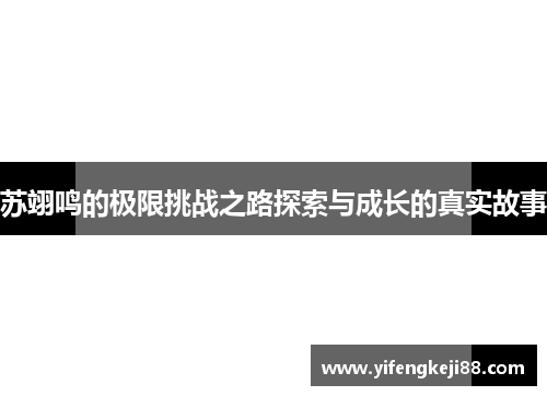 苏翊鸣的极限挑战之路探索与成长的真实故事